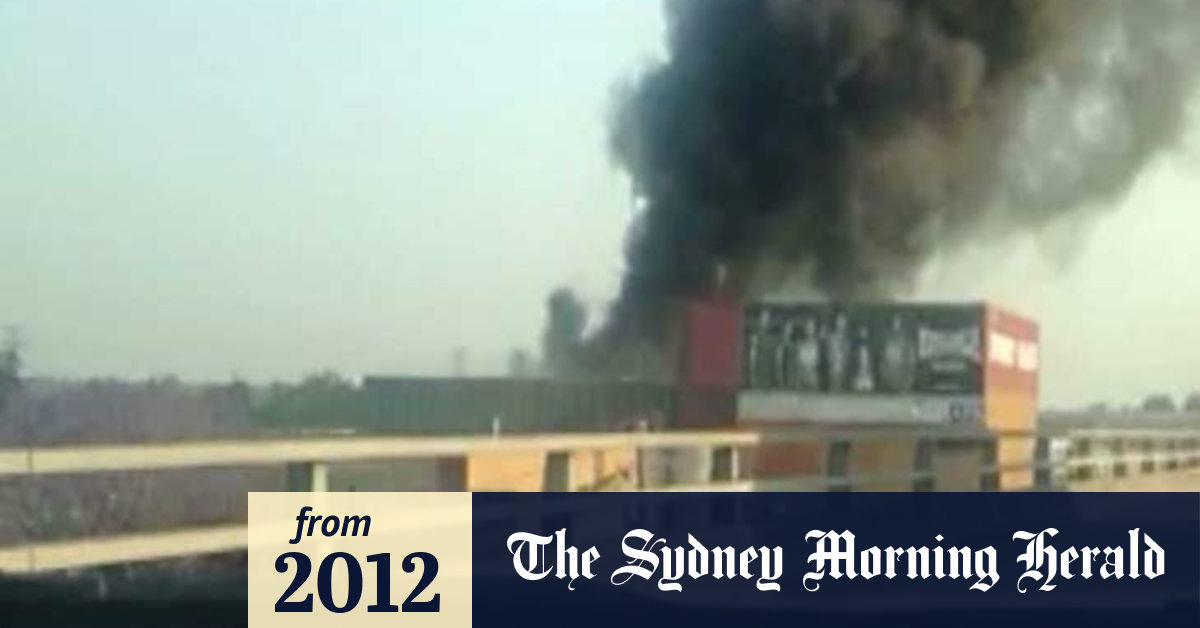 Video Glass factory fire